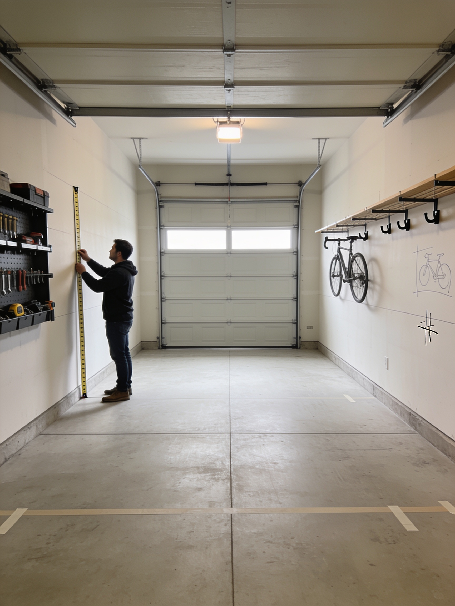 Garage layout and zoning plan